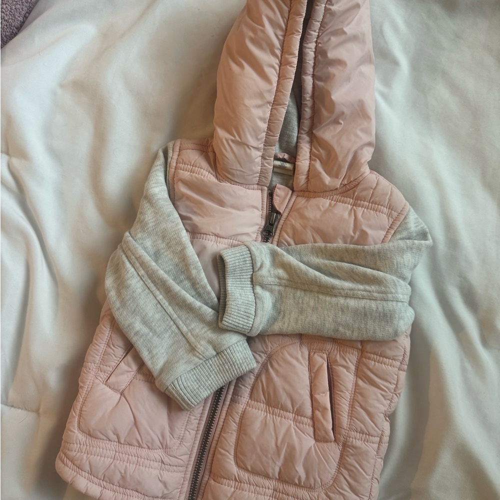 Tucker + Tate Pink and Gray Puffer Jacket - Picture 3 of 6